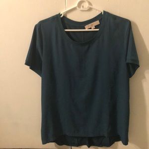 Dark green short sleeve top from loft